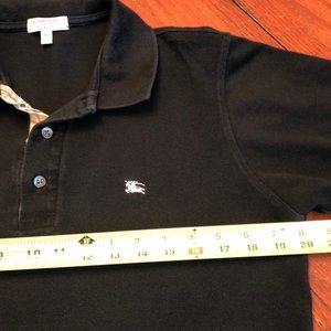 Burberry | Shirts | Authentic Burberry London Black Polo Sz M Slim ...